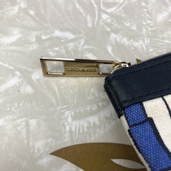 Estee Lauder Navy Blue Lipstick Kendra Dandy Zipper Make-Up Cosmetic Travel Bag - Picture 8 of 12